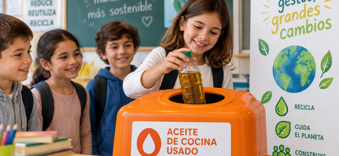 Tenerife amplía un proyecto educativo para fomentar el reciclaje del aceite usado de cocina